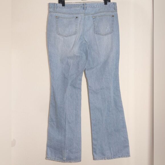 Michael Kors Women's Distressed Light Wash Bootcut Jeans Size 14 EUC - Picture 9 of 9